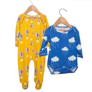 Bunlde of 2 ZUPPA Footie & Onesie, 9 months